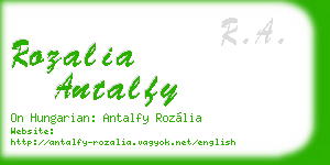 rozalia antalfy business card