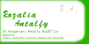 rozalia antalfy business card